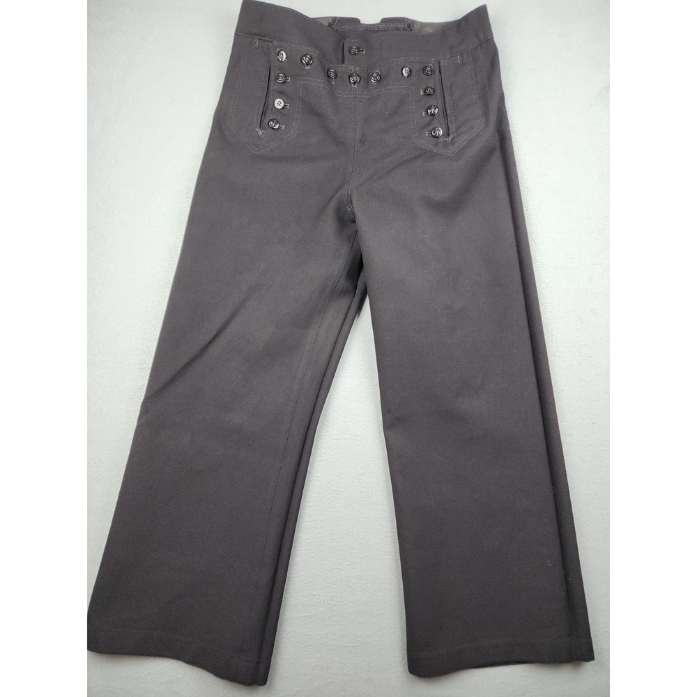 US Navy Cracker Jack Sailor Pants Mens 34R Black 13 Button Wide Leg Uniform Work